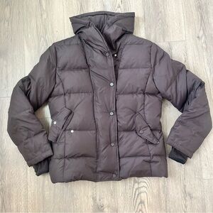 Misty Harbor Puffer Jacket All Weather Feathered Down Sz Large Brown